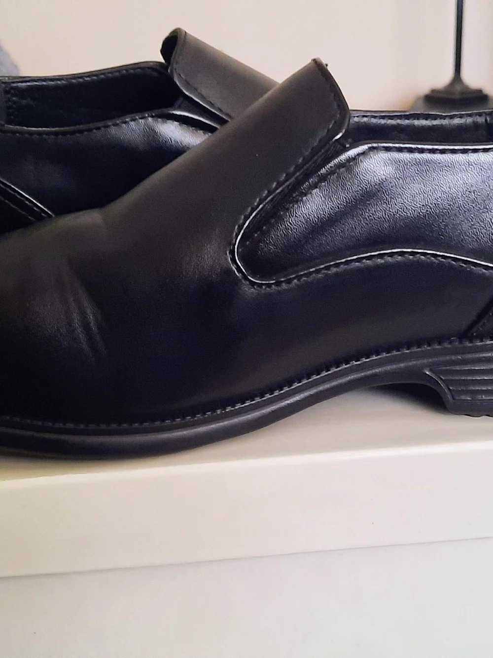 Perry Ellis Black Slip-On Dress Shoes